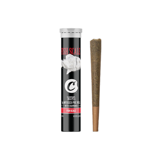 Pre-roll pack with a joint on a white background