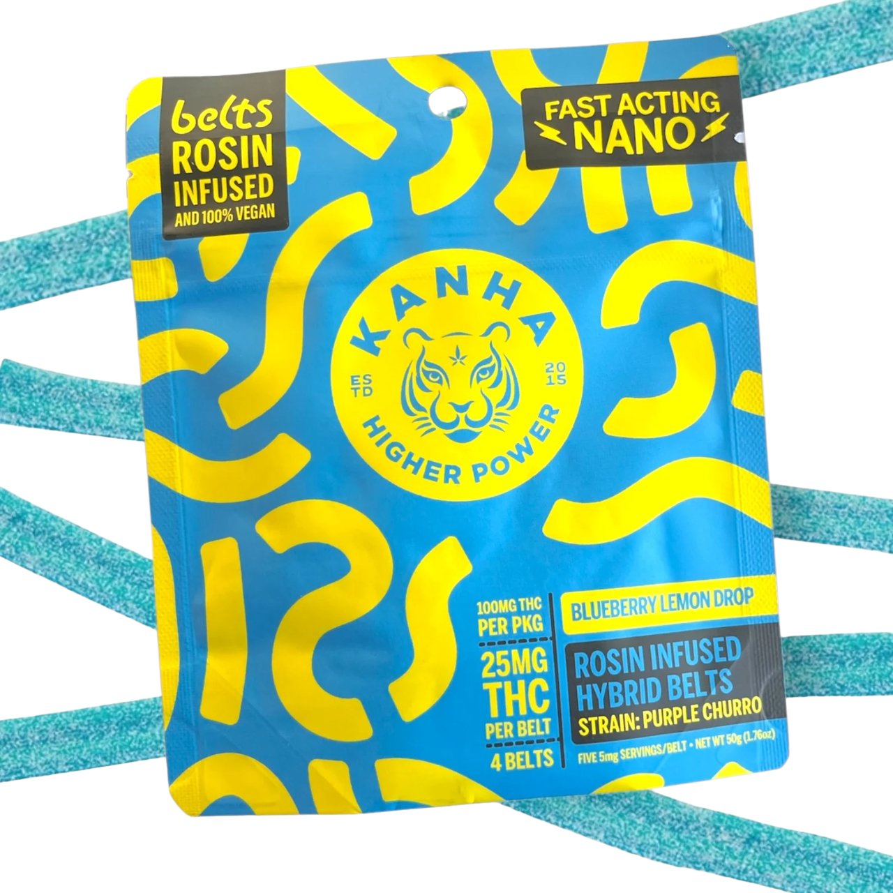 Blueberry Lemon Drop Belts 100mg