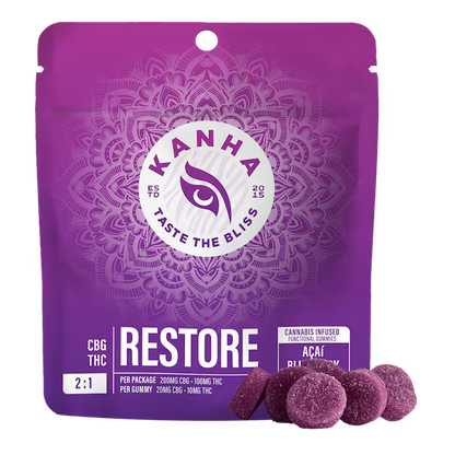 Restore Acai Blueberry Gummies 450mg