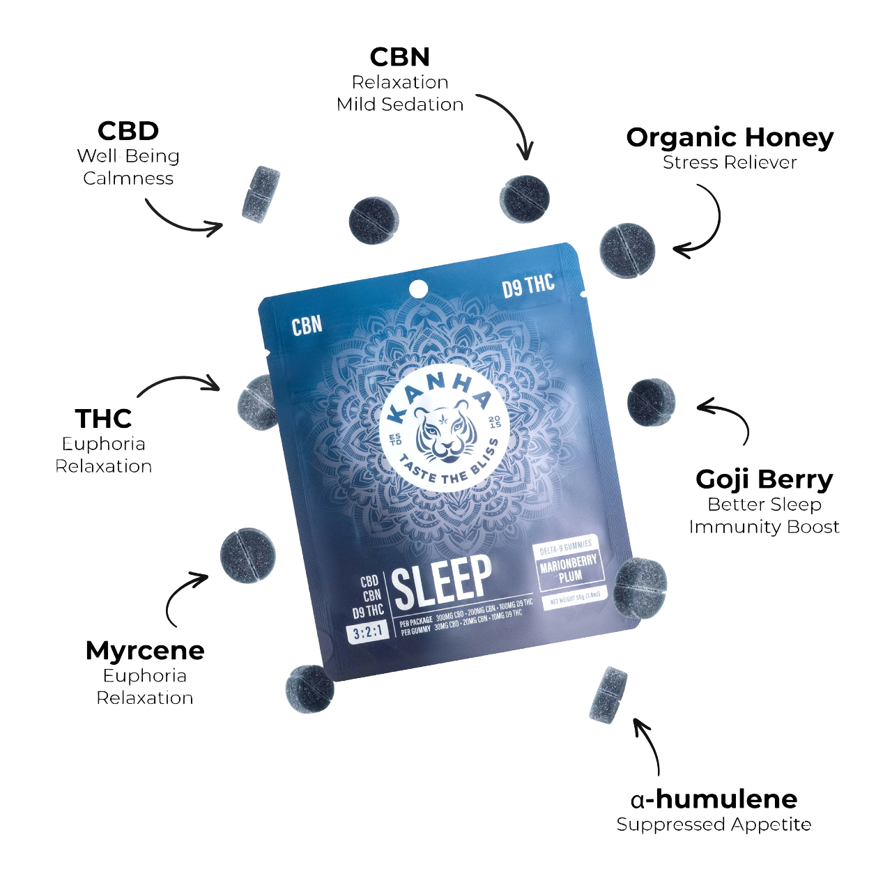 Sleep Marionberry Plum Gummies 600mg