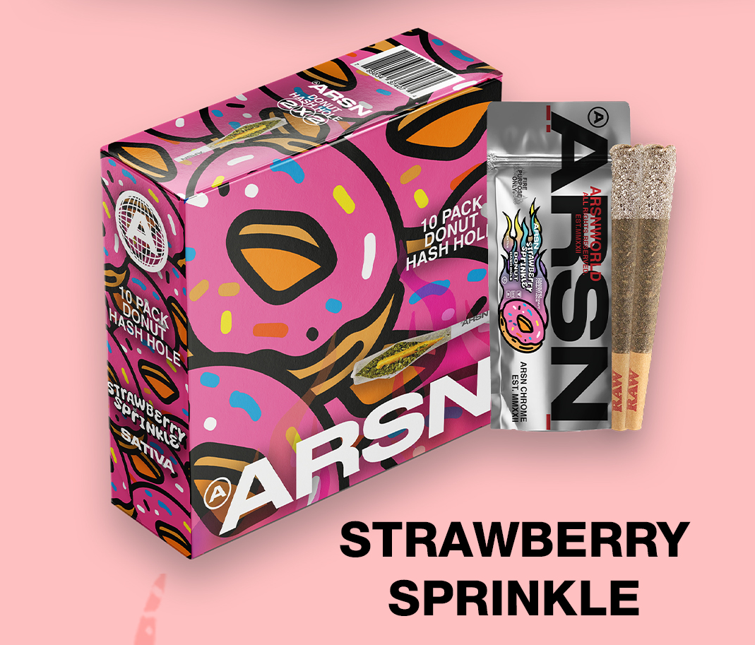 Strawberry Sprinkle Donut Double Donut 2x2 Hashhole