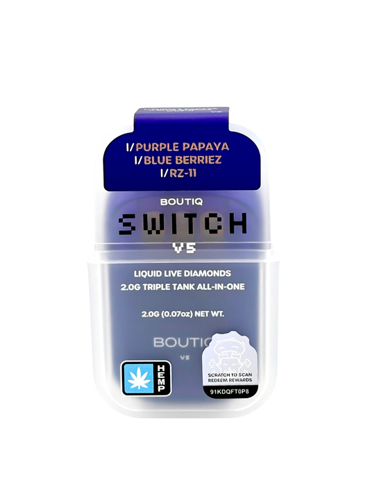 Boutiq Switch V5 vape device packaging on a white background