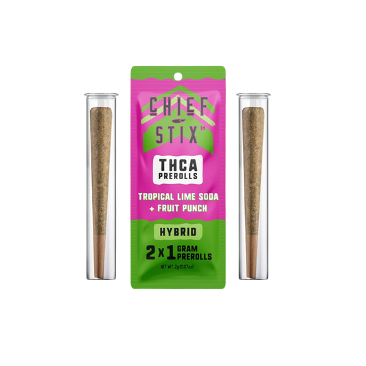 Chief Stix Tropical Lime Soda x Fruit Punch Pre-Rolls (2-Pack)